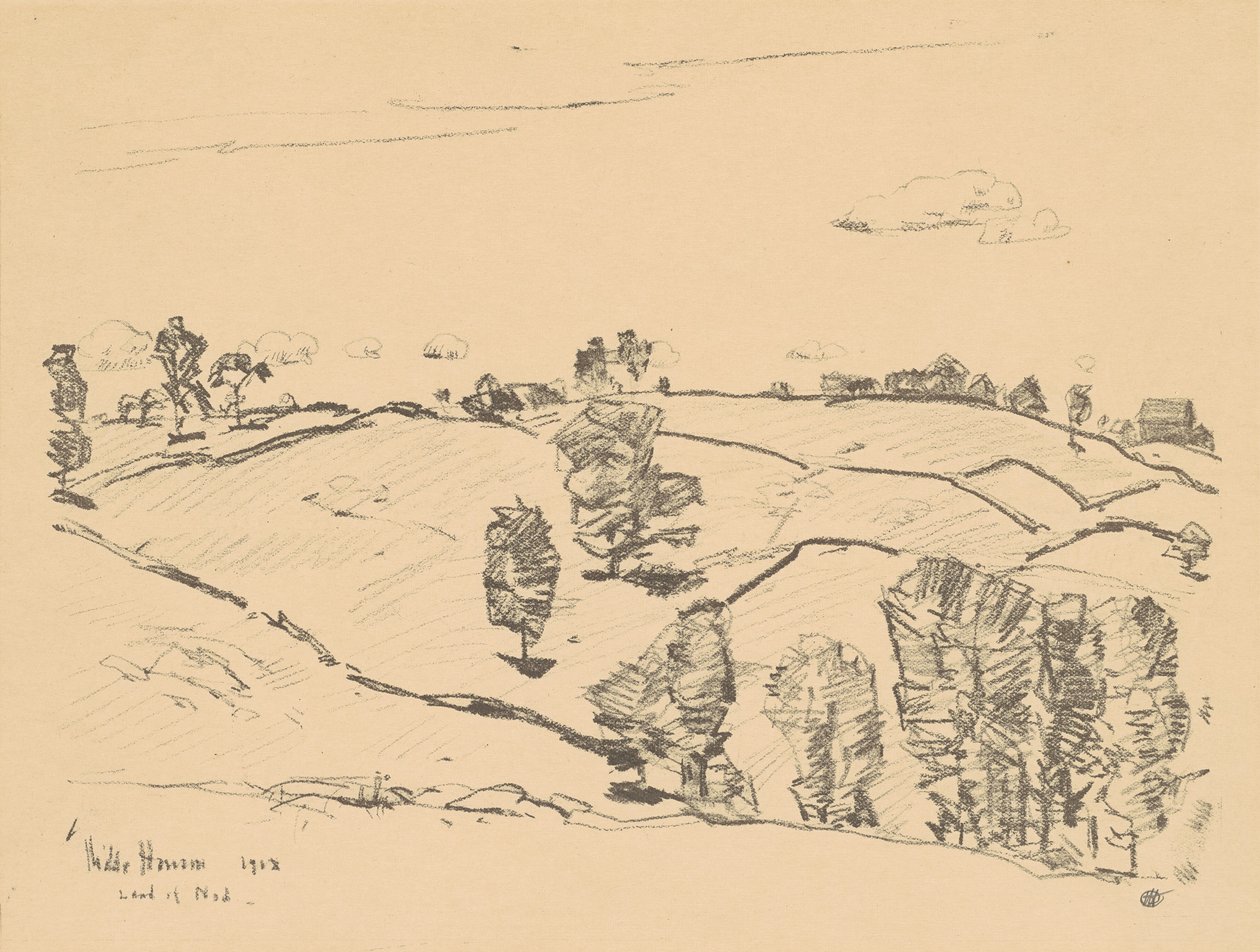 Cercas de piedra, tierra de Nod de Childe Hassam