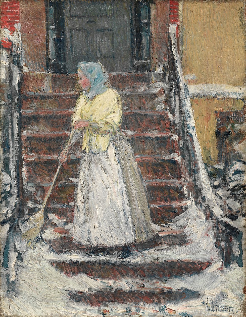 Barriendo Nieve de Childe Hassam