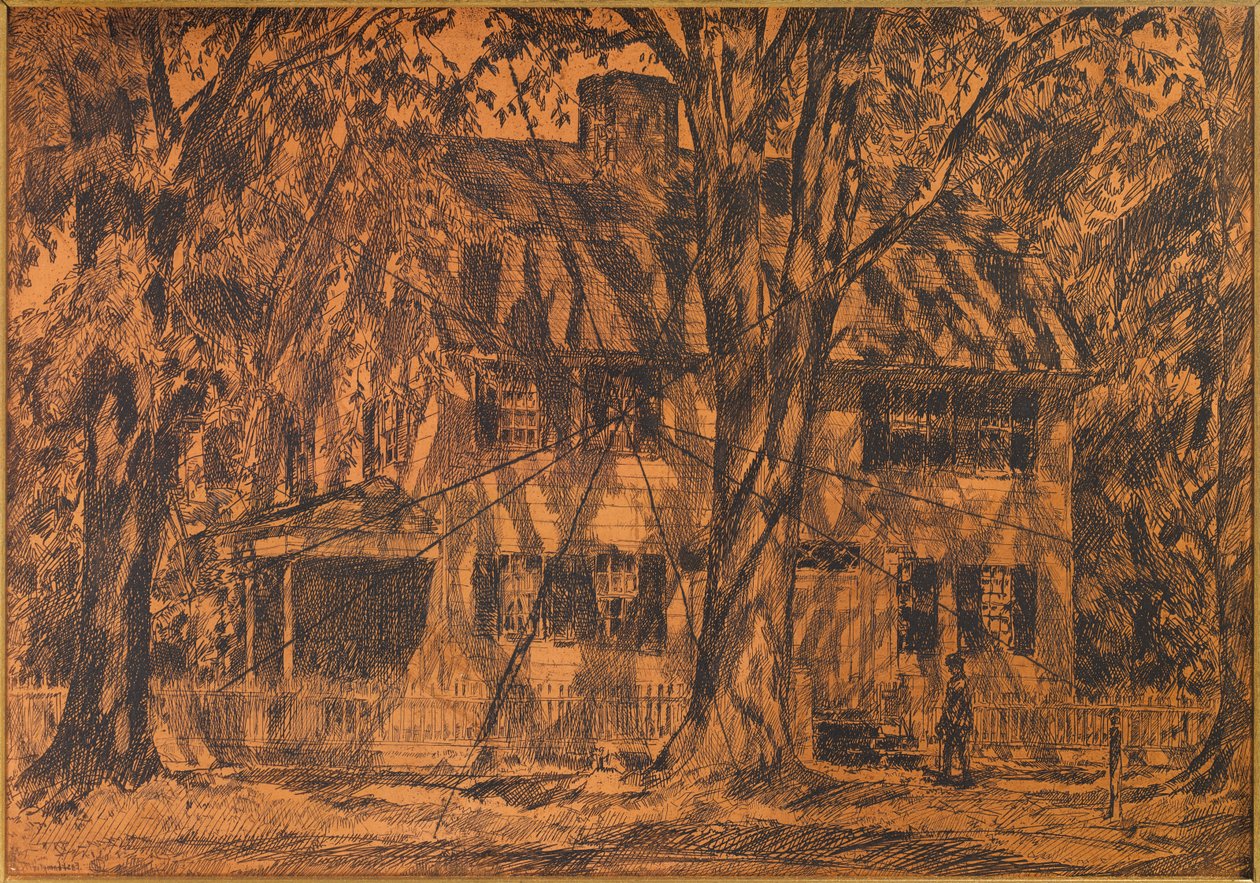 La casa Lion Gardiner, Easthampton, Long Island de Childe Hassam