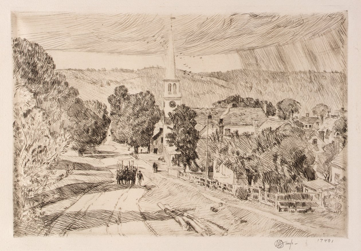 El pueblo de Vermont (Peacham) de Childe Hassam