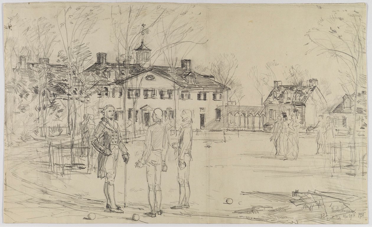 Washington en Mount Vernon de Childe Hassam