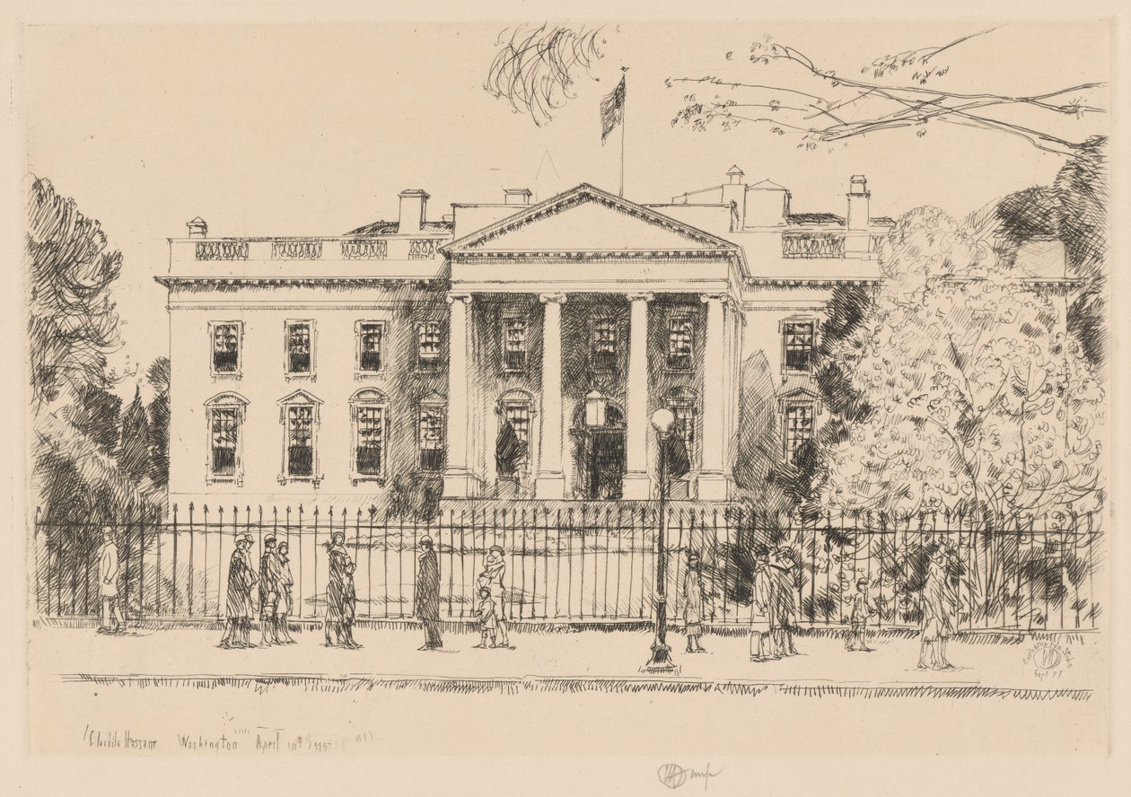 Casa Blanca, Washington, 1925 de Childe Hassam