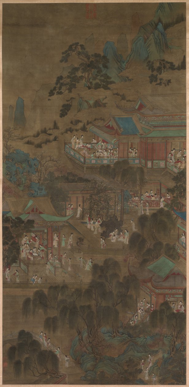 Damas de la corte en el Palacio Imperial de China, Yuan dynasty