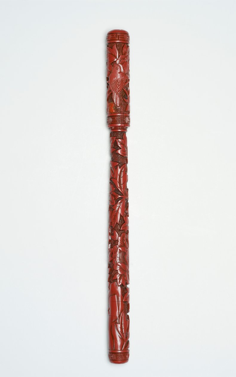 Cepillo tallado y tapa, chino, siglo XVI de Chinese School