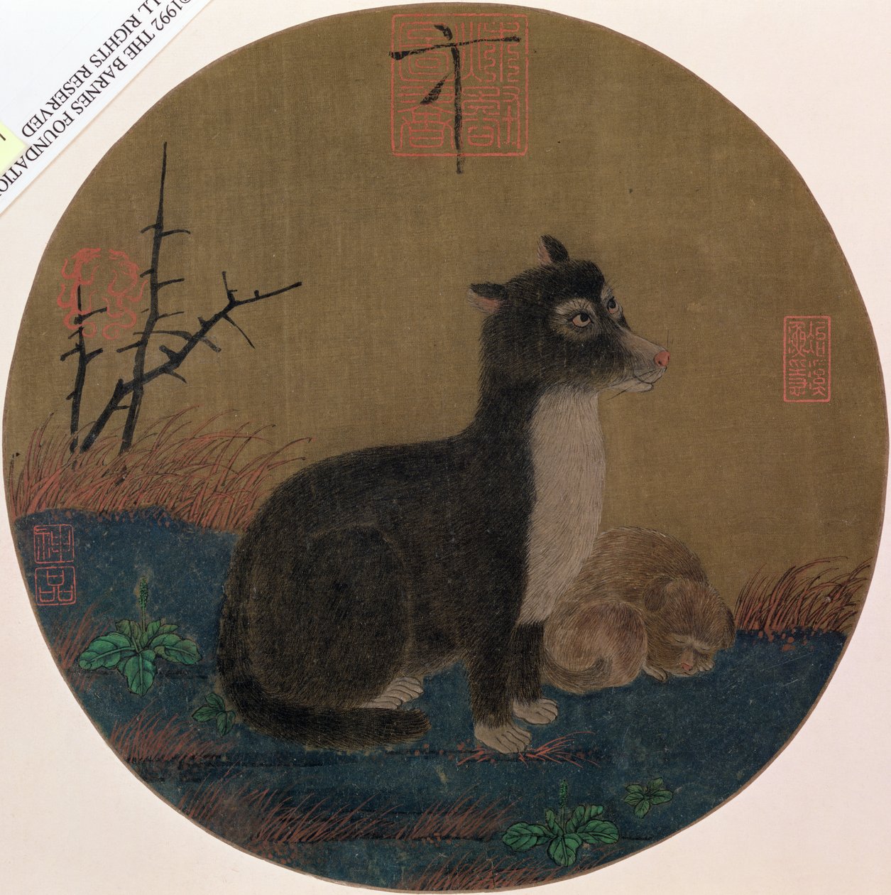 Perros, Dinastía Hui-Tsung, 1100-35 de Chinese School