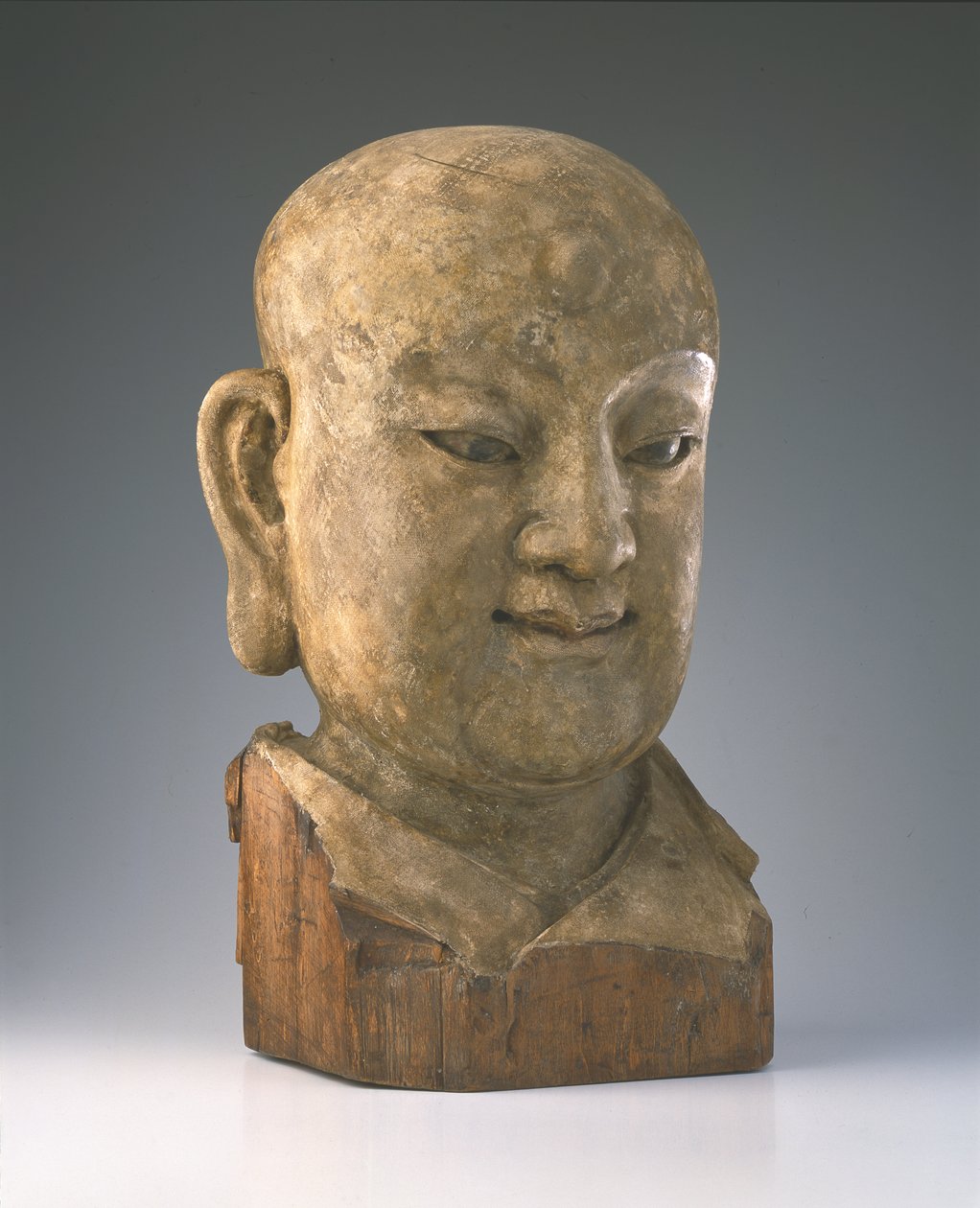 Cabeza de un louhan, dinastía Yuan de Chinese School