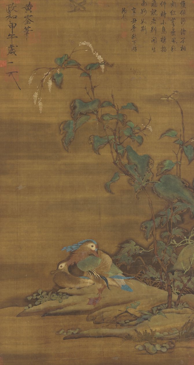 Patos mandarines bajo smartweed, dinastía Ming o Qing, siglo XV-XVIII de Chinese School