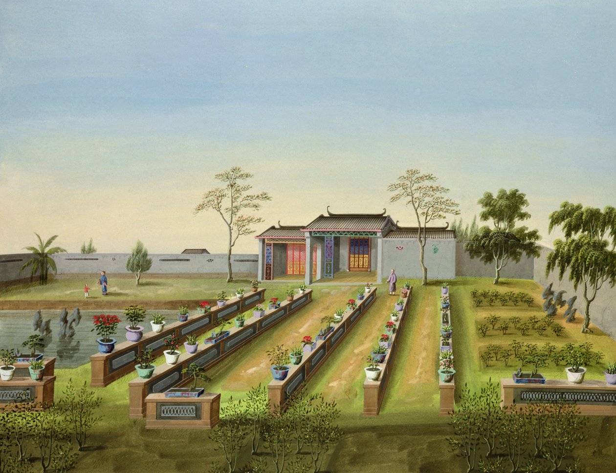 Jardín de infancia, c.1820-40 de Chinese School