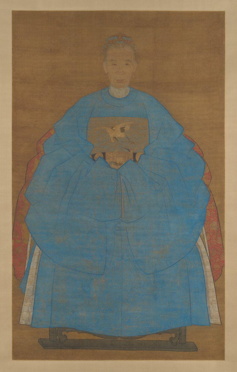 Retrato de una anciana de Chinese School