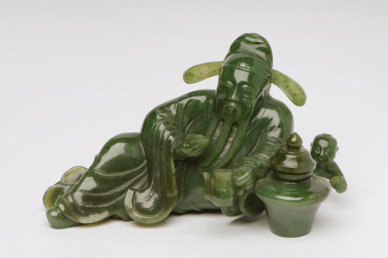 Figura de erudito chino reclinado de Chinese School