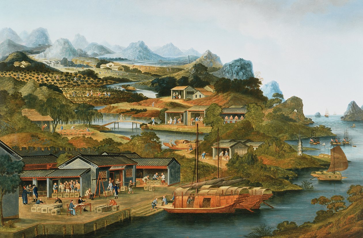 El comercio del té en China de Chinese School