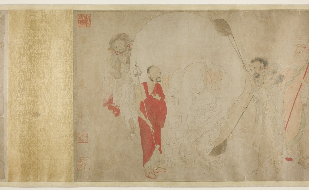 Lavando el elefante blanco, dinastía Ming de Chinese School