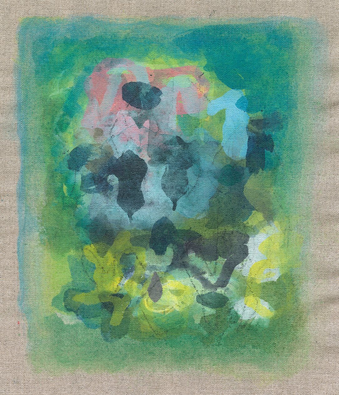 Composición abstracta IV, 2023 (técnica mixta - tinta acrílica, de Ching Fun Tso