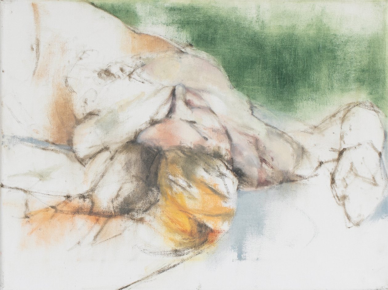 Maria, estudio de pintura al natural, 2018,(óleo sobre lienzo de lino) de Ching Fun Tso