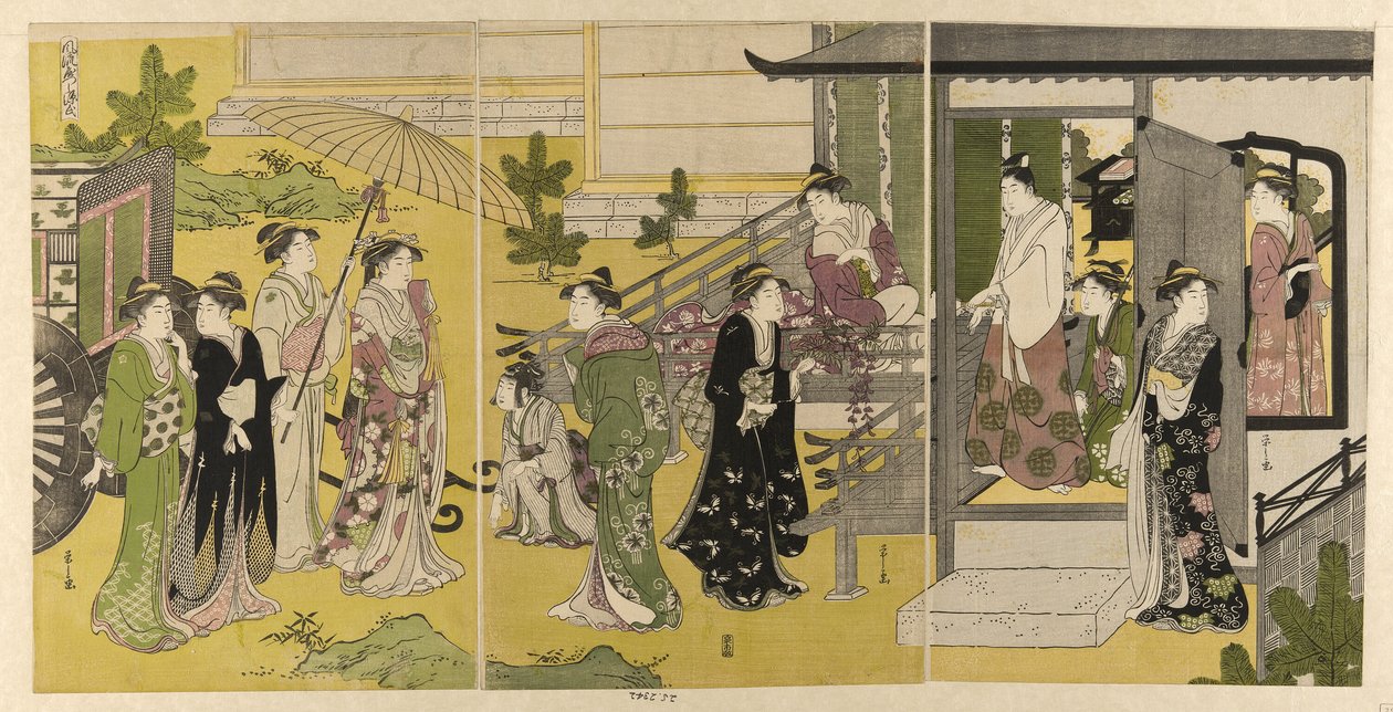 Fuji no uraba, de la serie "Una parodia de moda del cuento de Genji (Furyu yatsushi Genji)" de Chobunsai Eishi