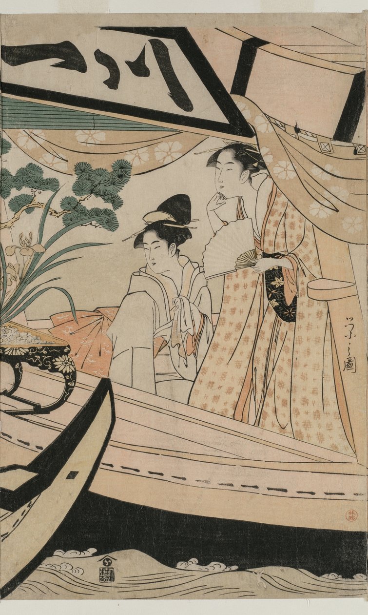 Fiesta en el barco de placer Kawaichimaru de Chobunsai Eishi