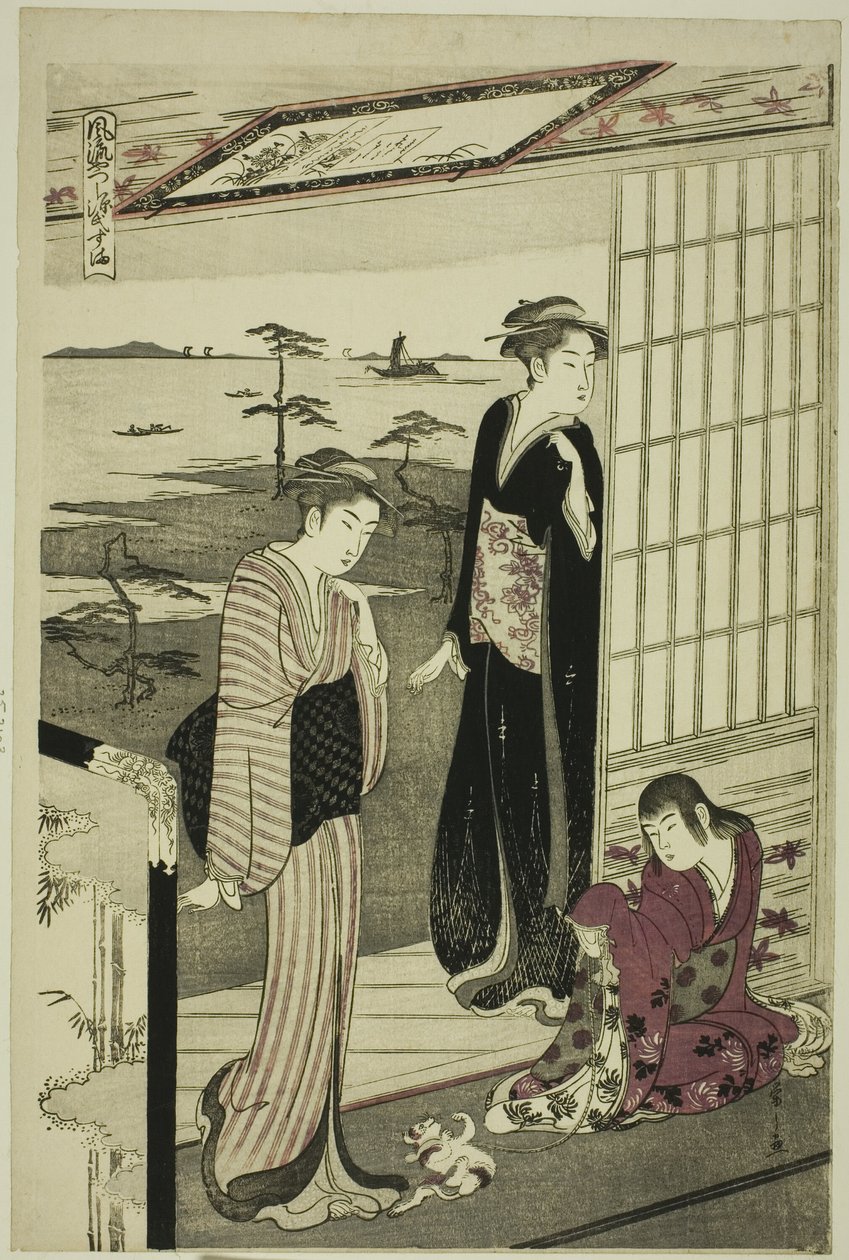 Suma, de la serie "Una parodia de moda del cuento de Genji (Furyu yatsushi Genji)" de Chobunsai Eishi