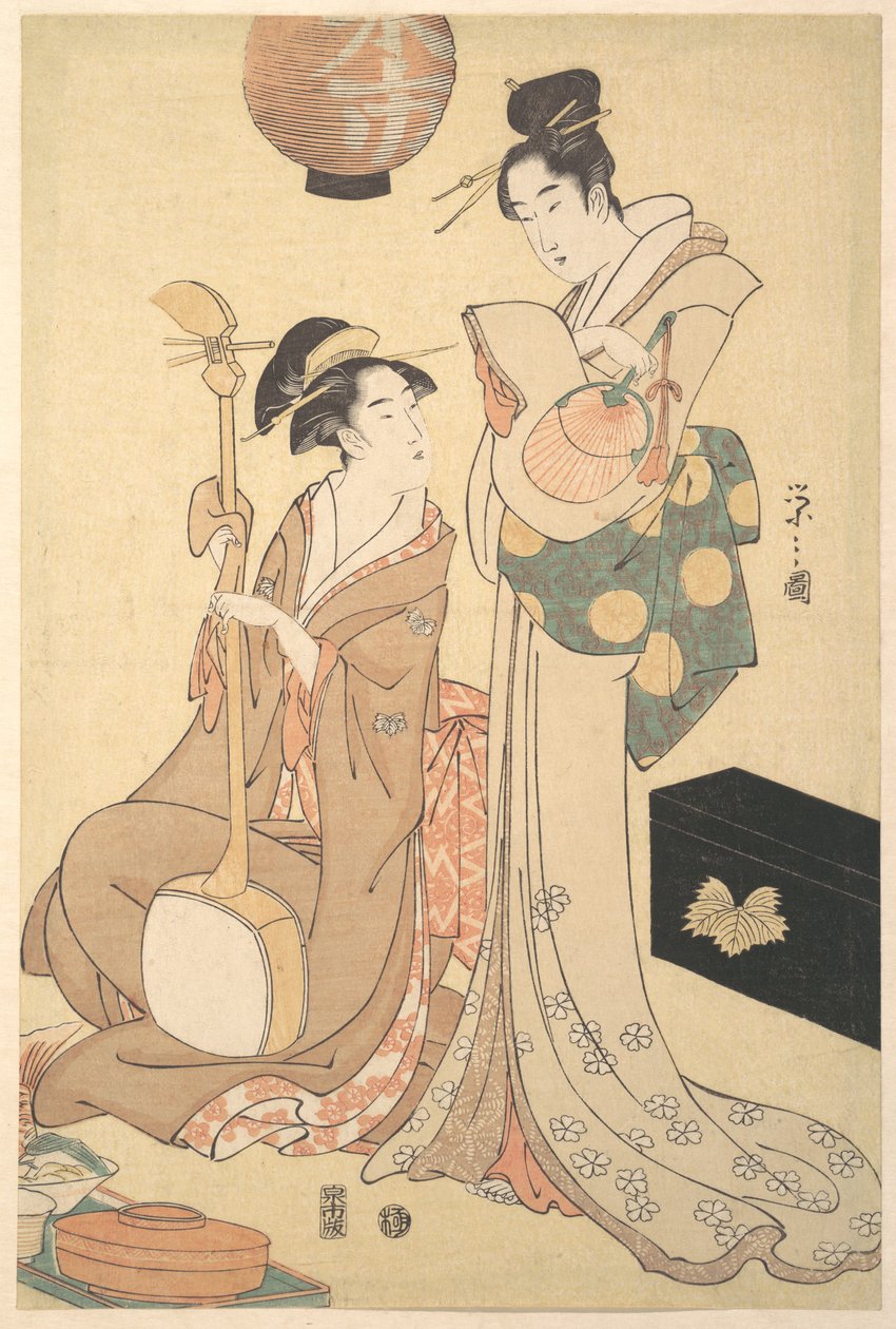 Dos geishas de Chobunsai Eishi