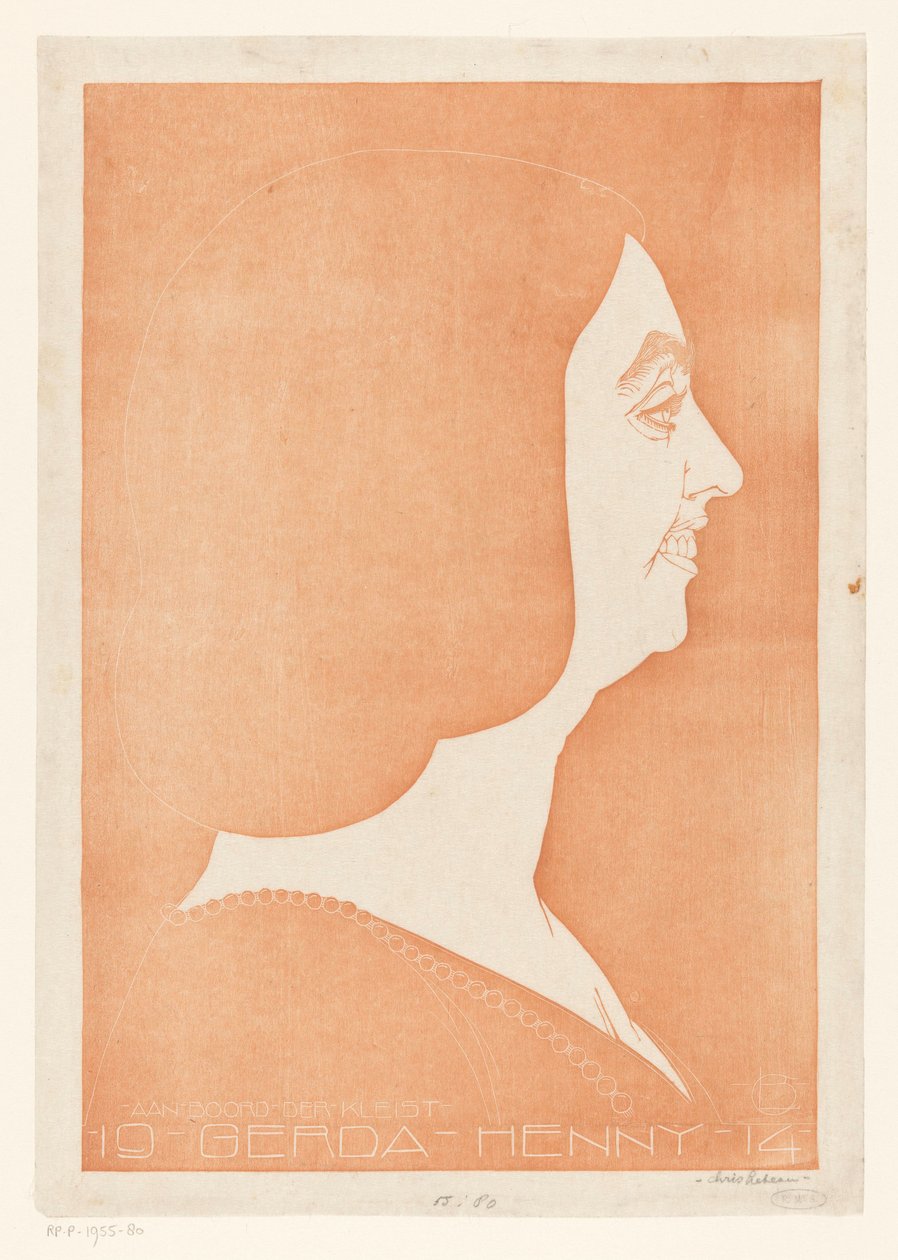 Retrato de Gerda Henny de Chris Lebeau (signed by artist)