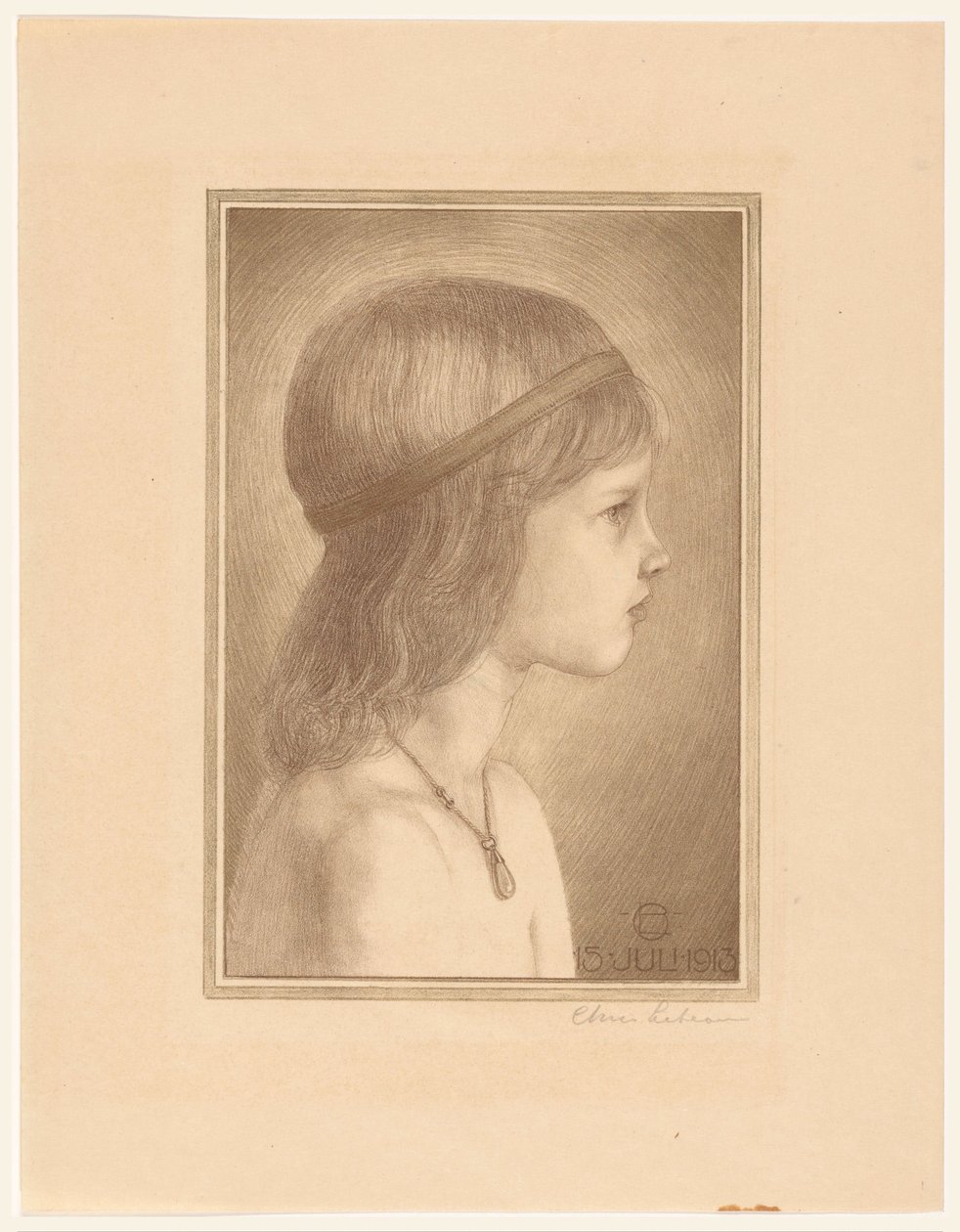 Retrato de una chica desconocida de Chris Lebeau (signed by artist)
