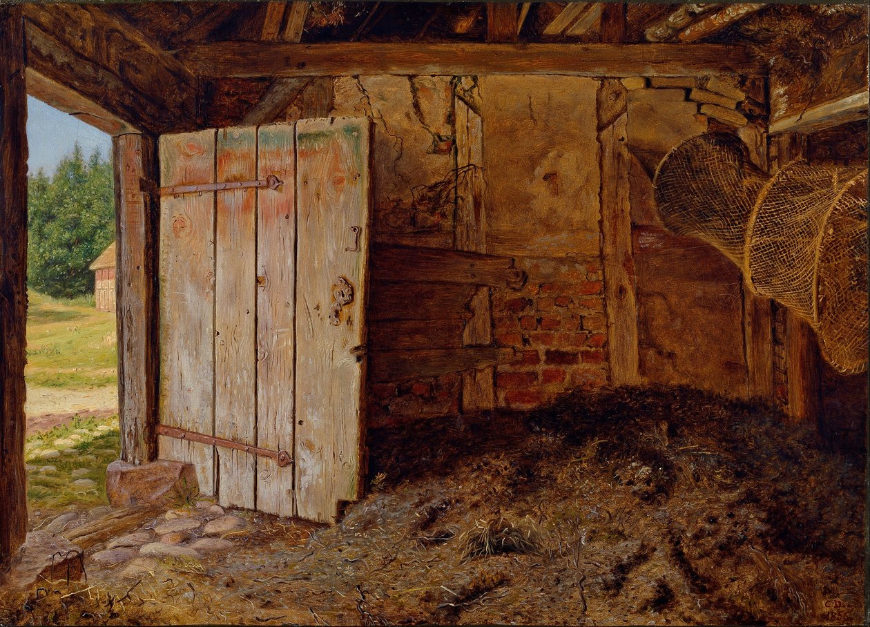 Interior de la cabaña de Christen Dalsgaard