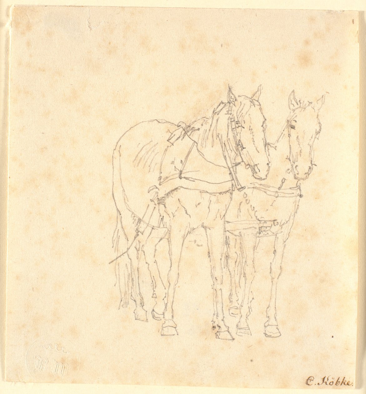Un equipo de caballos de Christen Købke