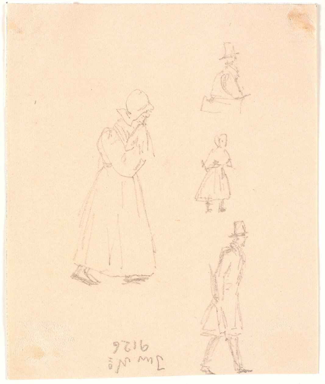 Cuatro figuras esbozadas de Christen Købke