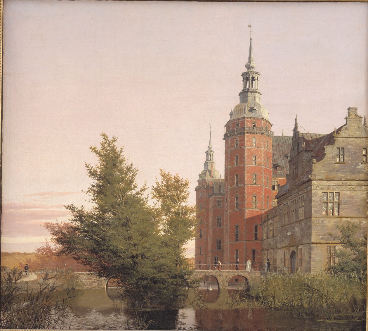 Castillo de Frederiksborg visto desde el noroeste de Christen Købke