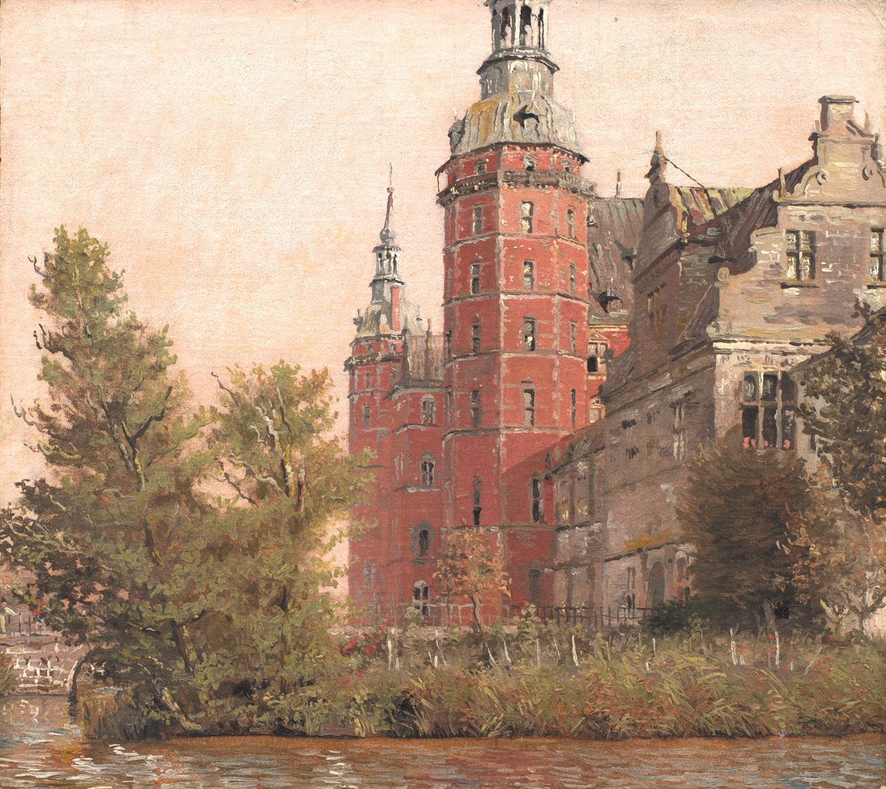 Castillo de Frederiksborg visto desde el noroeste. Estudio de Christen Købke