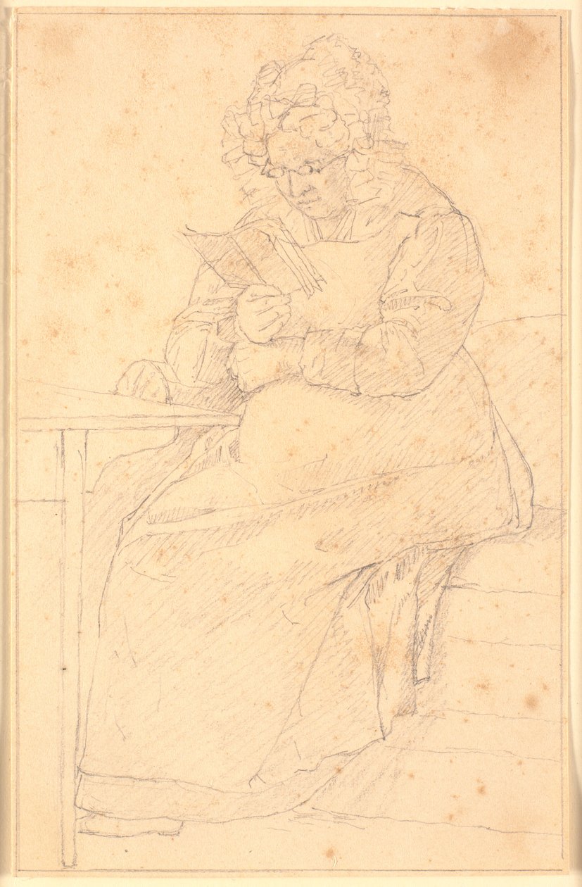 La madre del artista leyendo de Christen Købke