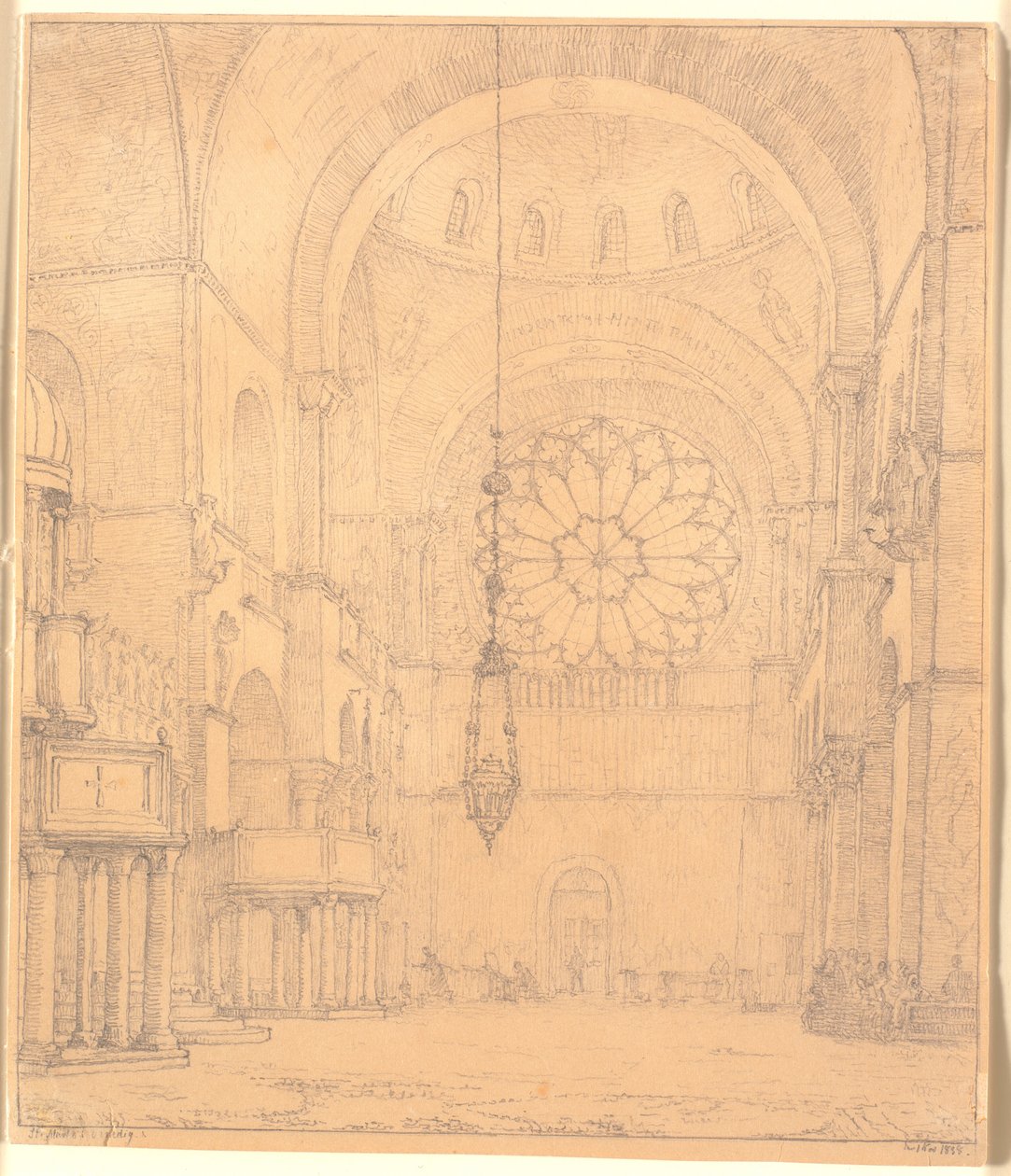 Parte del interior de San Marcos en Venecia de Christen Købke