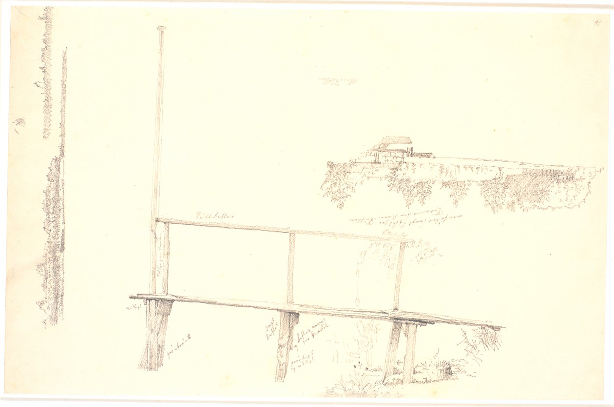 Muelle y detalle de Sortedamssøen de Christen Købke