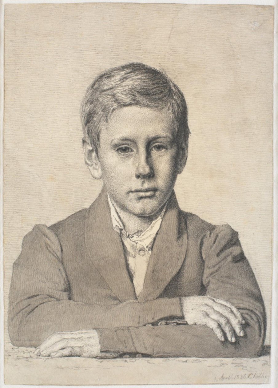 Retrato del guardabosques Henrik Clausen (1825-1904) de niño de Christen Købke