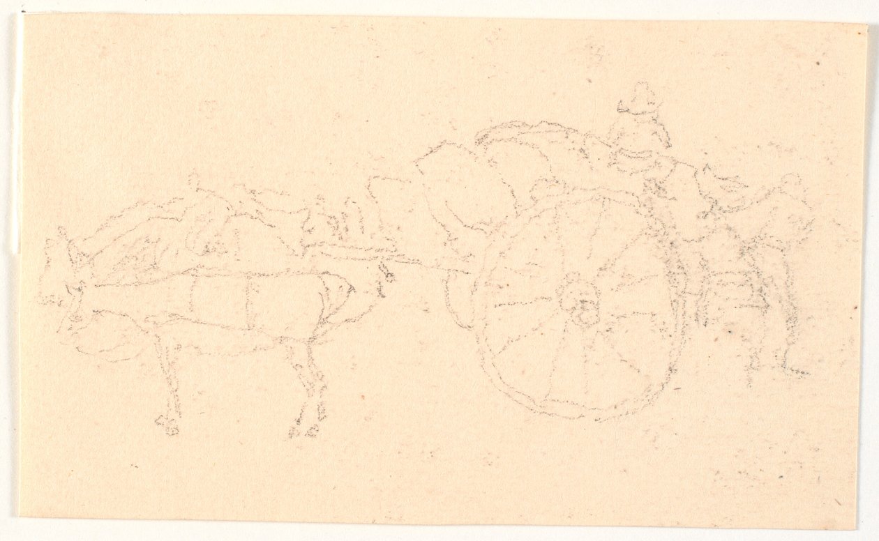 Carreta de dos ruedas con tiro de Christen Købke