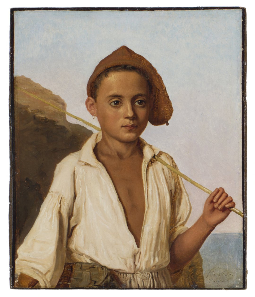 Un muchacho pescador de Capri de Christen Købke