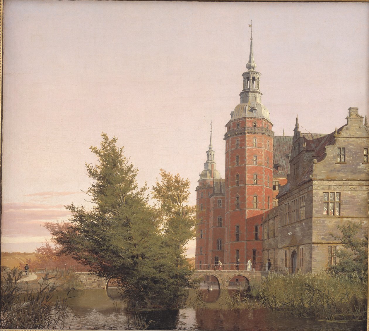 Castillo de Frederiksborg visto desde el noroeste de Christen Købke