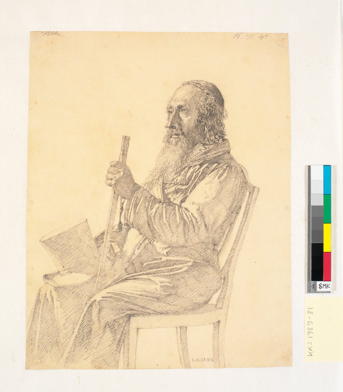 Retrato de un viejo judío polaco de Christen Købke