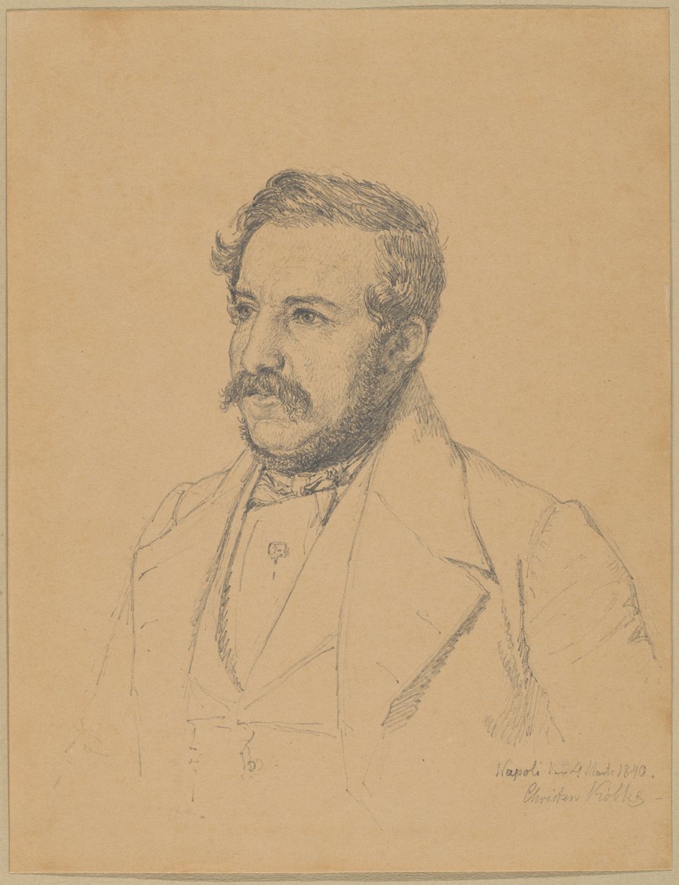 Retrato de Christophe Louis Engelhard Dalgas de Christen Købke
