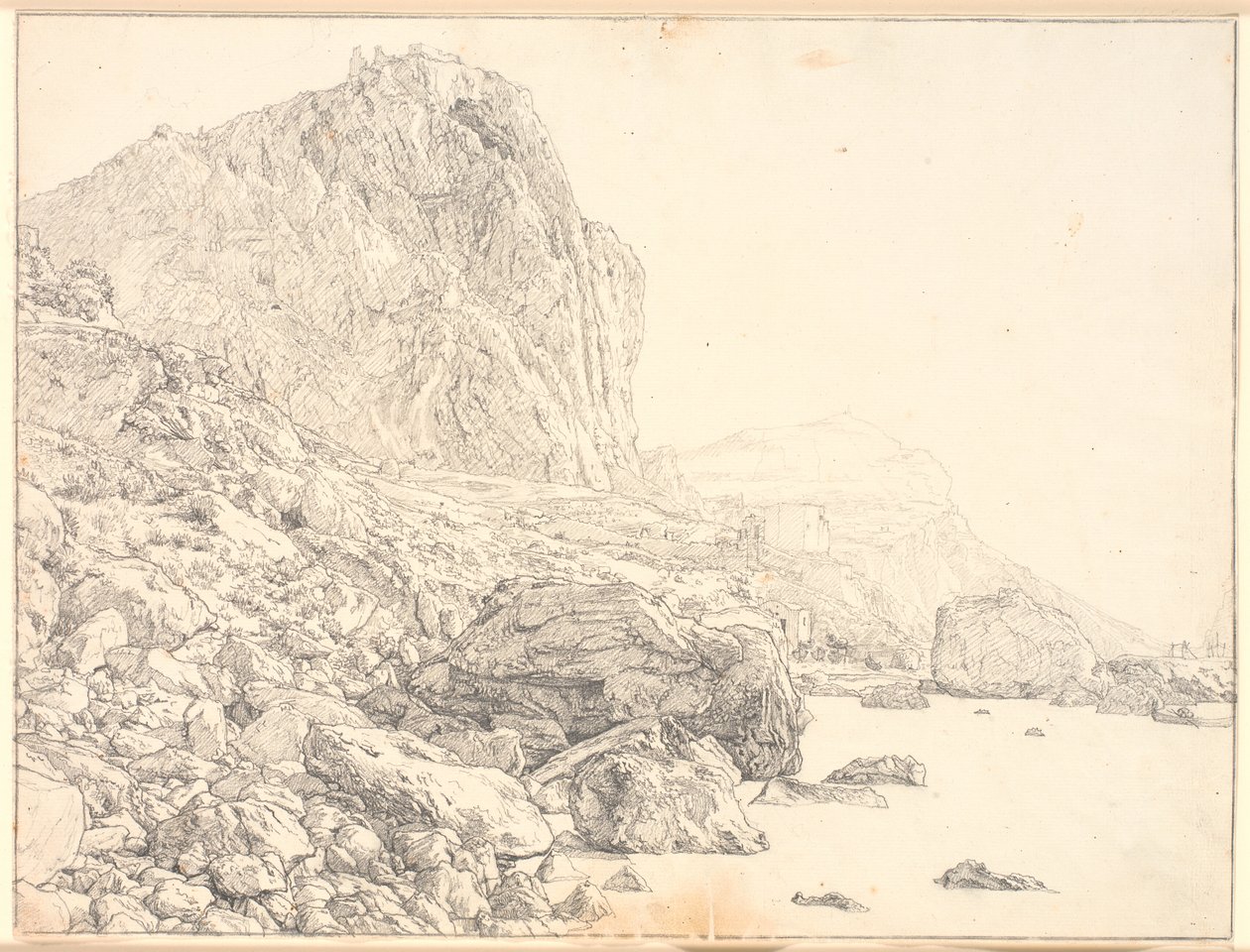 Vista de Marina Piccola en Capri de Christen Købke
