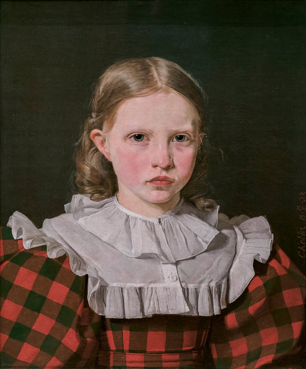 Retrato de Adolphine Kobke, hermana del artista de Christen Schjellerup Kobke