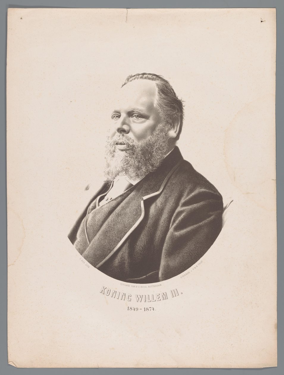 Retrato de Guillermo III de Holanda
Rey Guillermo III 1849-1874 (título en el objeto) de Christiaan Bos