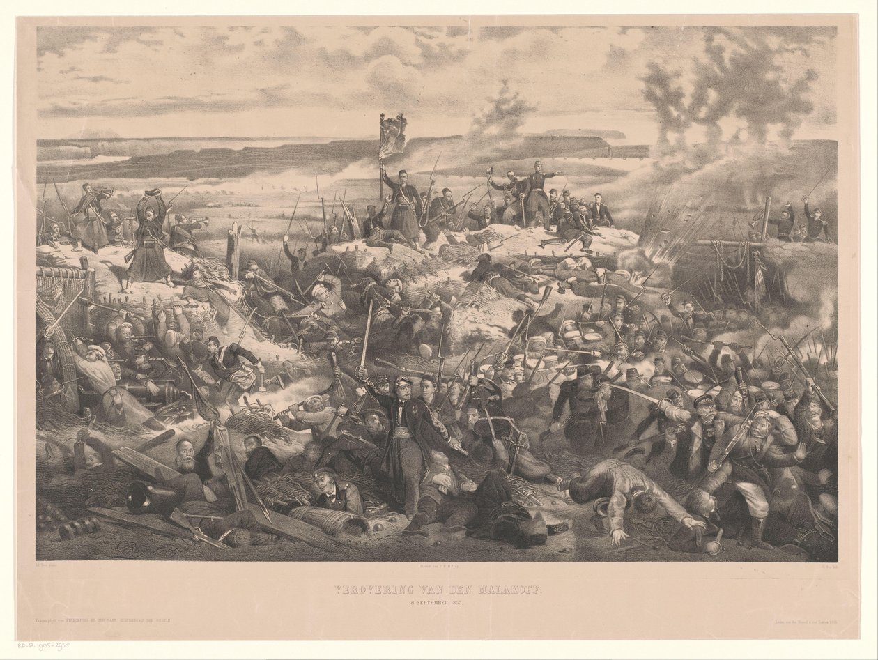Batalla de Malachov Conquista de los Malakoff. 8 de septiembre de 1855 (título sobre objeto) de Christiaan Bos