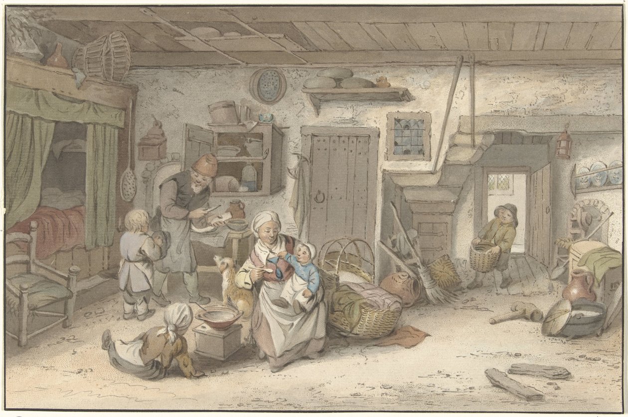 Interior con familia campesina de Christiaan Josi