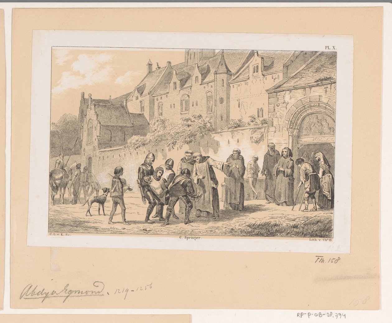 Abadía de Egmond, siglo XIII de Christiaan Lodewijk van Kesteren