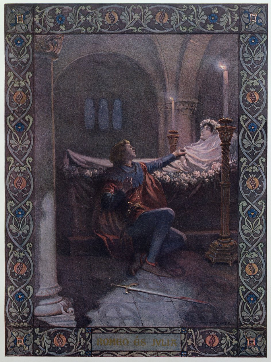 Romeo y Julieta, c.1900 de Christian August Printz