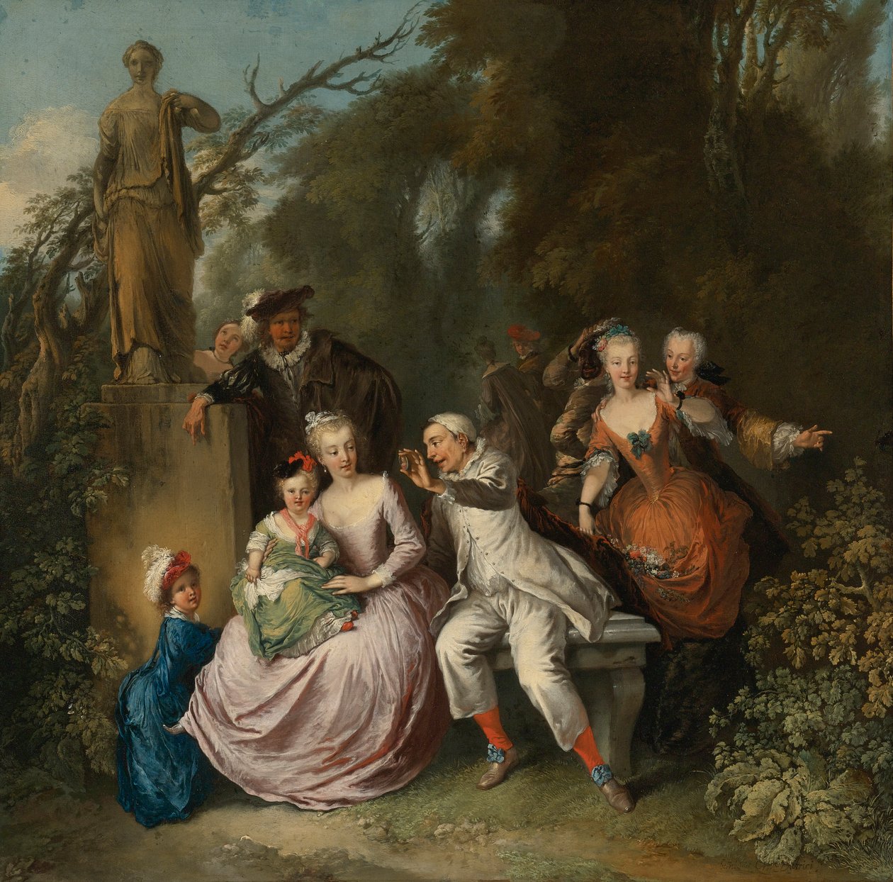 Una representación cómica en un parque de Christian Wilhelm Ernst Dietrich