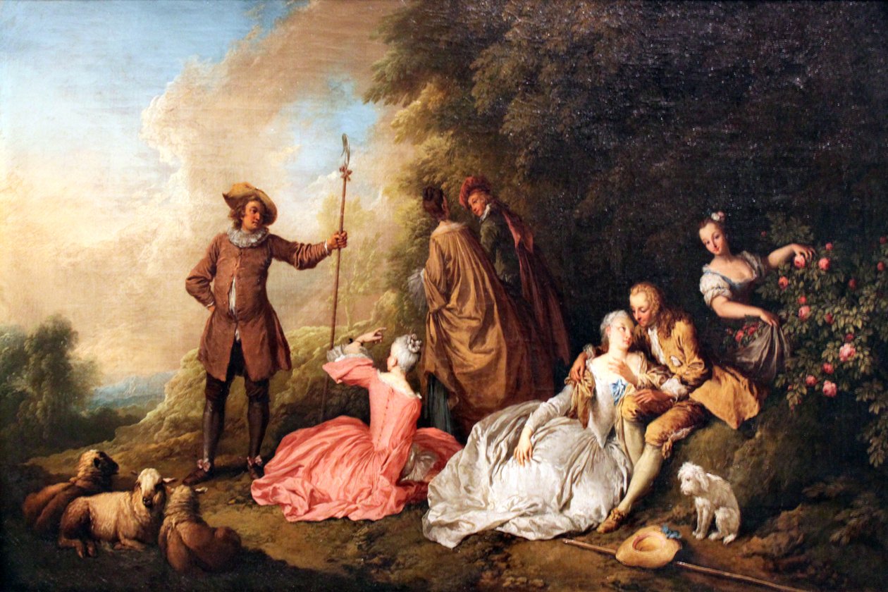 Sociedad al aire libre de Christian Wilhelm Ernst Dietrich