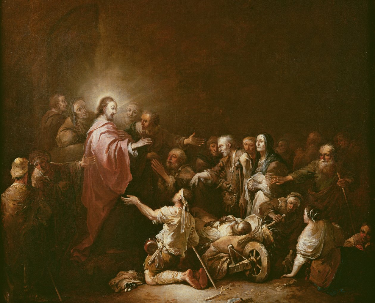 Jesús bendiciendo a los enfermos de Christian Wilhelm Ernst Dietrich