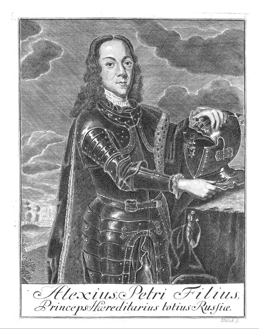 Retrato del Zarevich Alexei Petrovich de Rusia 1690-1718, ca 1730 de Christian Albrecht Wortmann