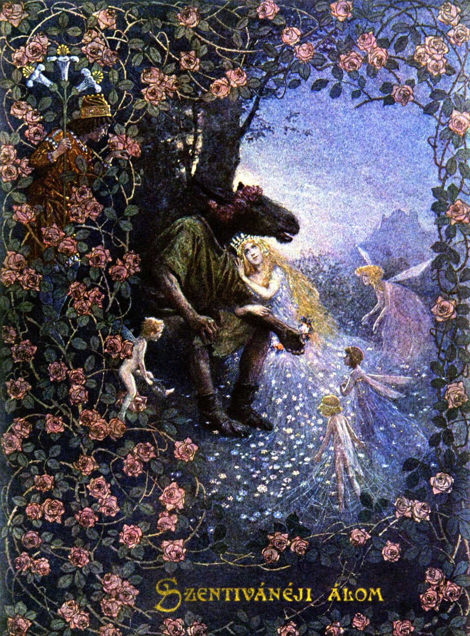 Sueño de una noche de verano, c.1900 (ilustración) de Christian August Printz